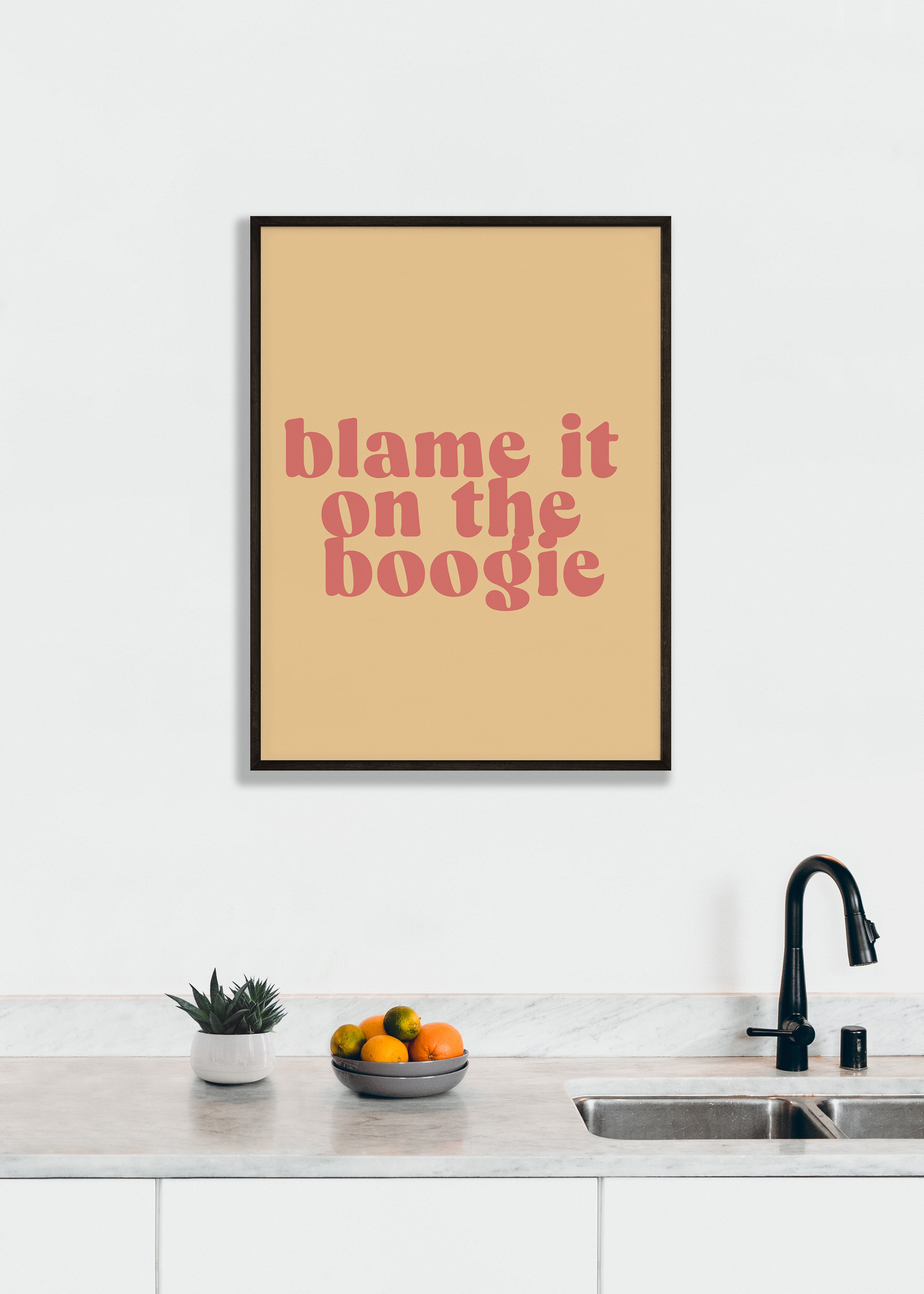 Blame it on the boogie Print Poster