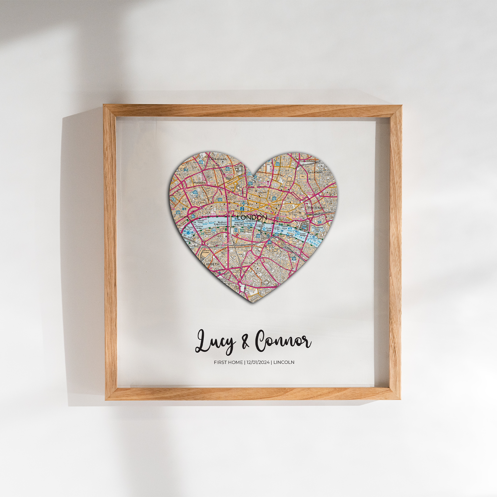 Personalised 3D Heart Map with personalisation | Valentines Gift | Gift for Her | Gift for Him | Anniversary Gift