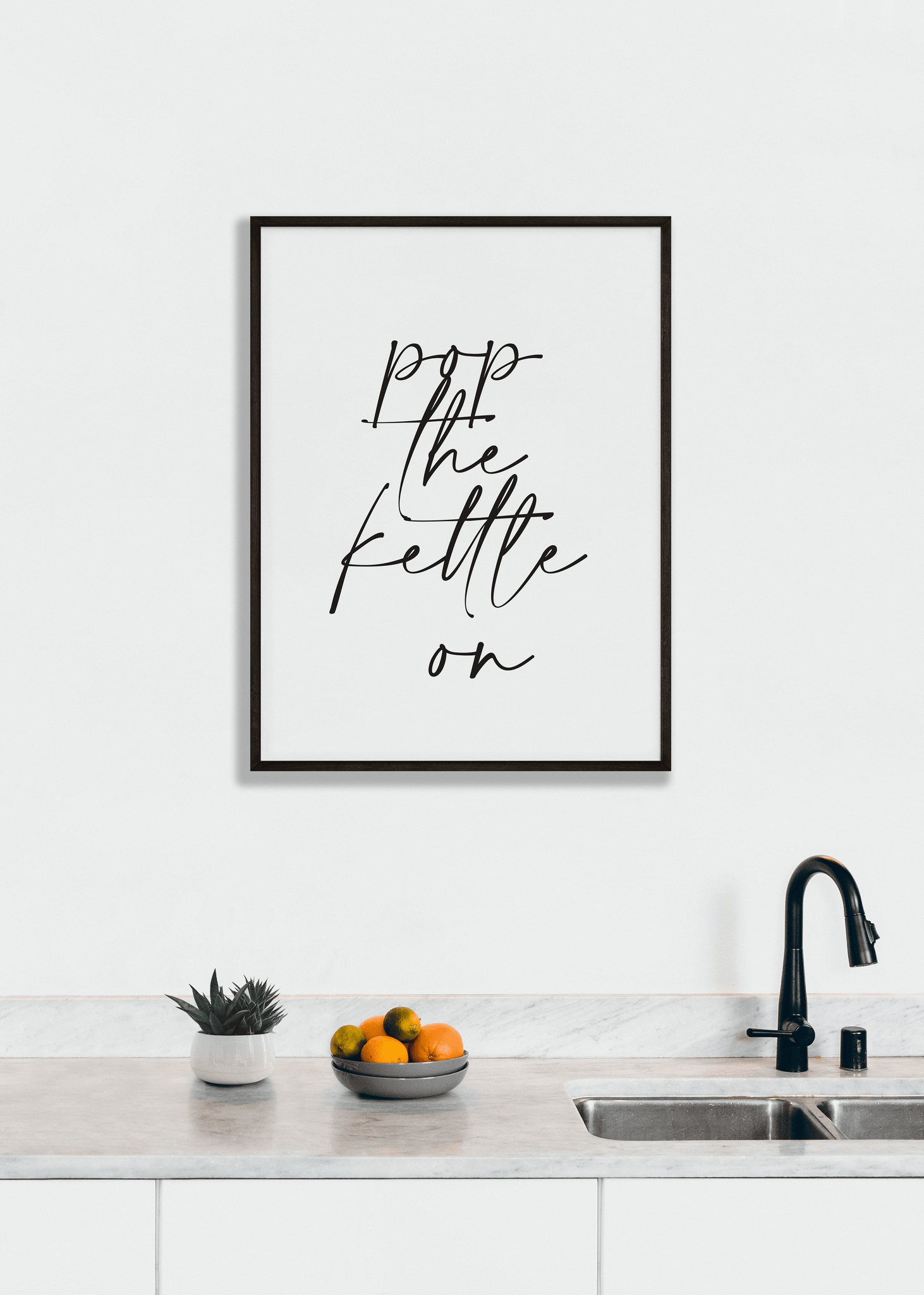 Pop The Kettle On Print Poster